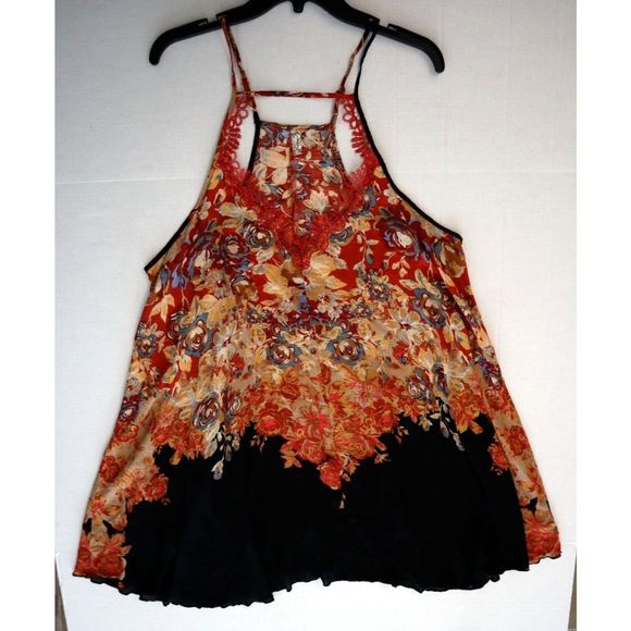 Intimately Free People Women's Sz L Multi Floral Haze Printed Mini Slip Dress - Picture 9 of 12
